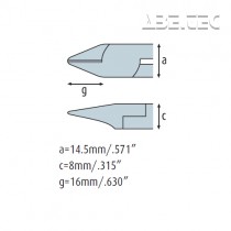 Boční kleště se vsazeným spojem 1261EP02 silné, s fasetou