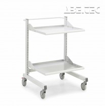 Průmyslový vozík Treston Multi Trolley M900, nízký, 2 police, TMTL9-001-41