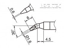 Pájecí hrot HAKKO T39-JD16