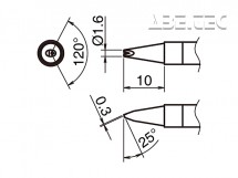 Pájecí hrot HAKKO T39-DR16