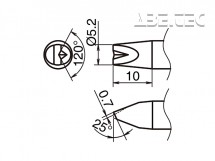Pájecí hrot HAKKO T53-DR52
