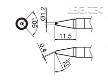 Pájecí hrot HAKKO T39-BCR12