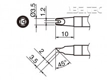 Pájecí hrot HAKKO T39-BCR1235