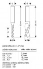 Vrták na DPS 400204 3001, karbid wolframu, ø4,3mm